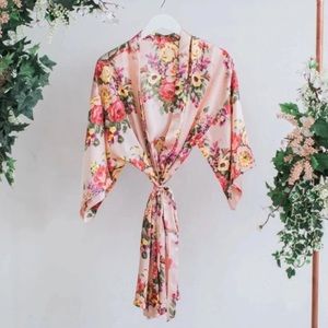 RESERVED for s_darm Pink Floral Kimono Robe + Pink Lace Robe